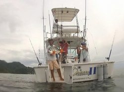 Dream II Back with happy fisherman, Los Suenos Costa Rica