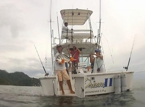 Dream II Back with happy fisherman, Los Suenos Costa Rica