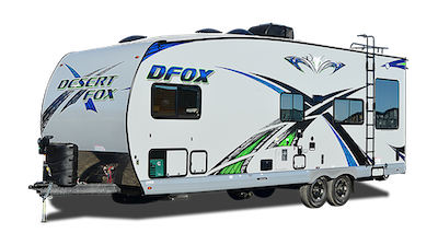 <a href=<img src="images/upload/October_2021/3-Northwood-Desert-Fox-Okanagan-BC.png">alt="A grey, white, blue, and green Northwood Northwood Desert Fox toy hauler travel trailer."/></a>