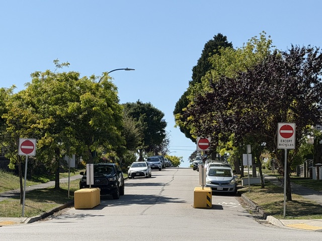 Traffic restrictions on a residential street