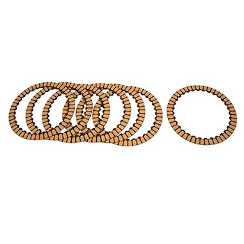 Image of a gold automatic transmission clutch plate against a white background.